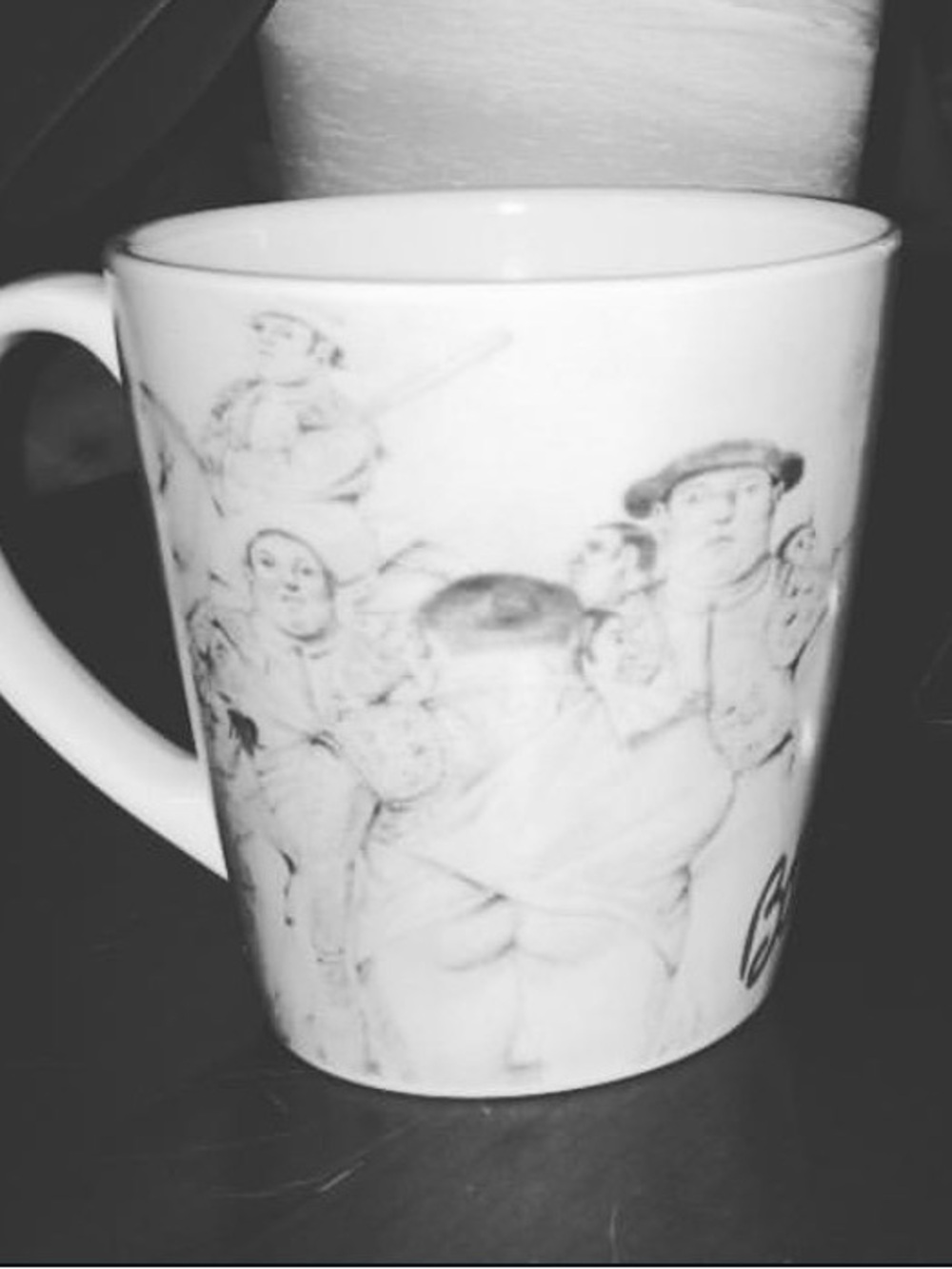 ISO Vintage Botero Black/ White Ceramic Coffee Mug